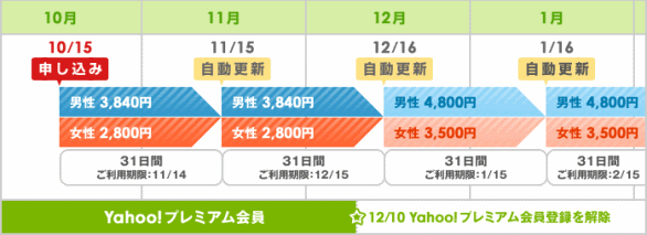 「Yahoo!縁結び」31日プラン費用２